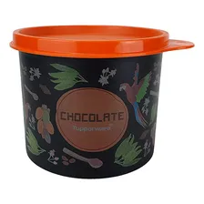 Tupperware Pote Redondinha Chocolate 390g Floral Foto mini 1