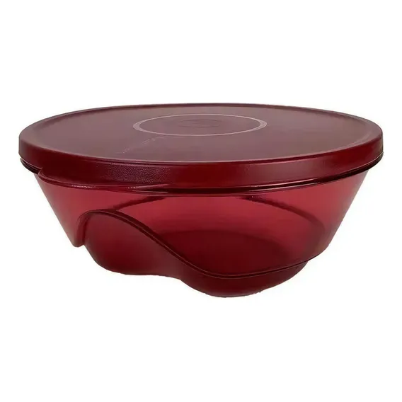 Tupperware Tigela Design Vermelho Transparente 1 Litro Foto 1