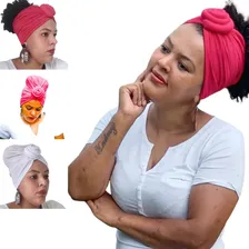 Turbante Feminino Afro Flor 2 Em 1 Já Cor Vermelho Foto mini  2