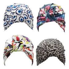 Turbante Feminino Indiano Cores De Atacado Cor Bege Desenho Do Tecido Liso Foto mini  2