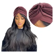 Turbante Indiano Fechado Elegante Cores Cor Marrom Foto mini 1