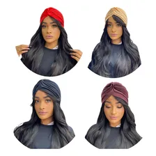 Turbante Indiano Fechado Elegante Cores Cor Marrom Foto mini 2