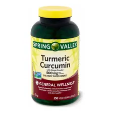Turmeric Curcumin Spring Valley 500mg Importado 250 Capsulas Foto mini 1