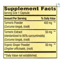 Turmeric Curcumin Spring Valley 500mg Importado 250 Capsulas Foto mini 2
