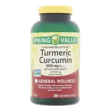 Turmeric Curcumin Spring Valley 500mg Importado 250 Capsulas Foto mini 4