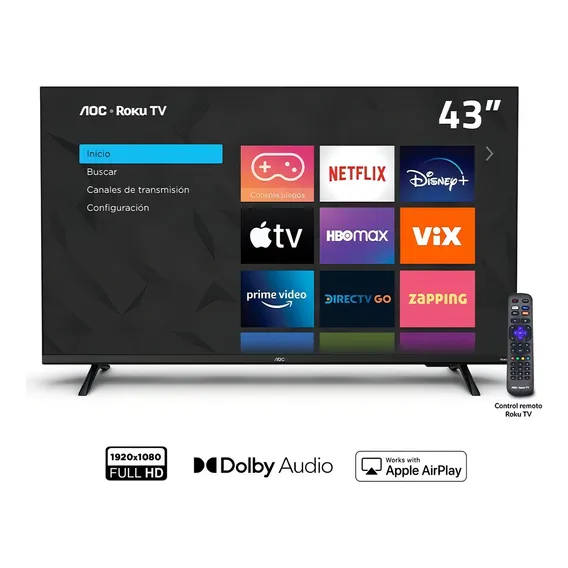 TV inteligente Aoc Roku Tv Led 43 Fhd Foto 1