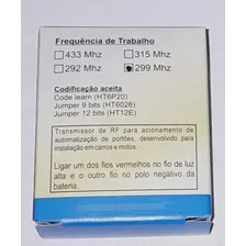 Tx Car 299 Mhz Copiador Controle Farol Portão Hombrus Foto mini 2