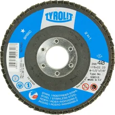 Tyrolit Gr40 Disco De Lixa Flap 115mm 4.1/2 Pol 20 Peças Cor Azul Foto mini 1