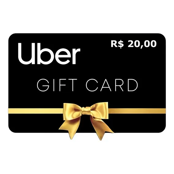 Uber Gift Card Cartão Presente 30,55 Reais Digital Foto 1