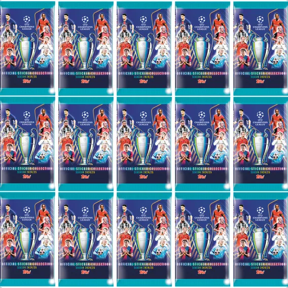 Uefa Champions 2024/25 - 10 Envelopes (total 60 Figurinhas) Personagem Figurinhas Do Álbum Uefa Champions League 2024/2025 Foto 1