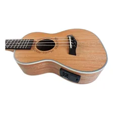 Ukulele Concert Barth Guitars Eletrico + Bag Personalizado Cor Marrom Foto mini  2