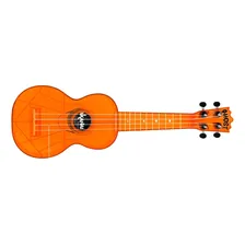 Ukulele Ghost Soprano Acústico Akahai Personalizados Cordas Aquila Bolsa Cor Laranja Tangerine Foto mini  2