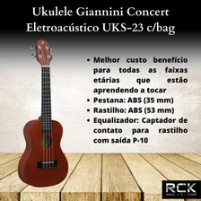 Ukulele Giannini Concert Eletroacústico Uks-23 C/bag Foto mini 2