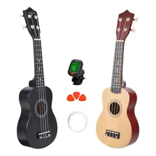 Ukulele Profissional Acústico Soprano Makanu + Brindes Cor Preto Foto  mini 1
