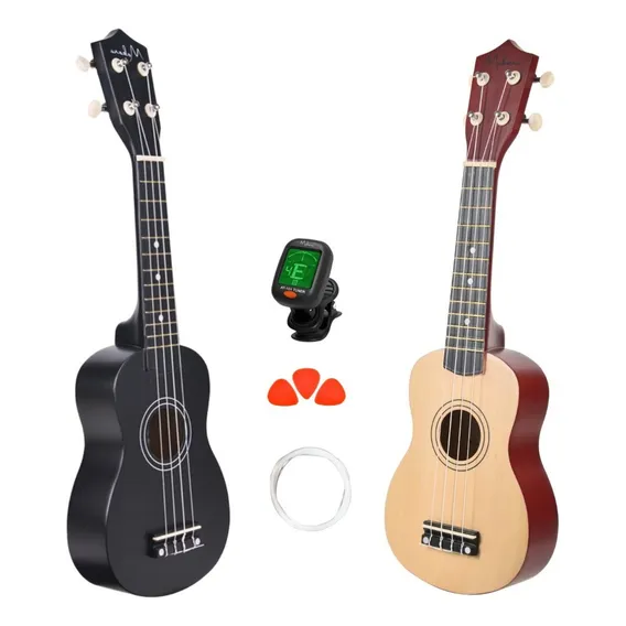 Ukulele Profissional Acústico Soprano Makanu + Brindes Cor Preto Foto 1
