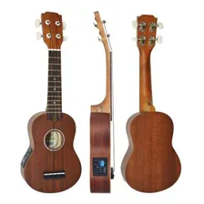Ukulele Soprano Elétrico Vogga Vuk309 Mahogany Capa Afinador Foto mini 4