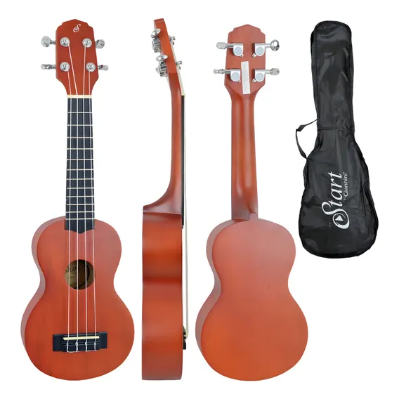 Ukulele Soprano Giannini Start UKS21 capa bag acustico cor marrom Foto 1