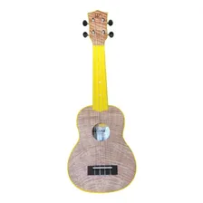 Ukulele Winner soprano 21 flamed okume amarelo com capa Foto mini  2