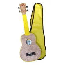 Ukulele Winner soprano 21 flamed okume amarelo com capa Foto  mini 1