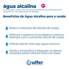 Ulfer Jarra Pratic Ph+ Purificadora de Água Super Alcalina Ionizada Nanotecno Cor Preto Foto mini  3