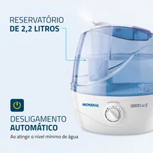 Umidificador De Ar Ultrass么nico Mondial Comfort Air 2 Nua-02 Cor Branco e Azul 110V/220V Foto mini 4