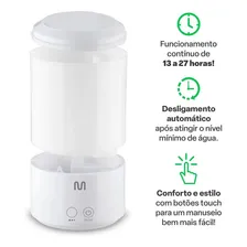 Umidificador e Aromatizador de Ar 3 litros Ultrassônico Silencioso Pure Air - HC143 Foto mini 4