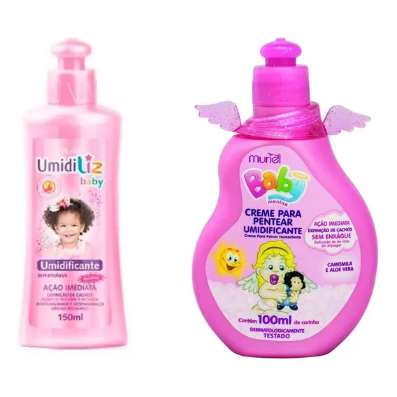 Umidificante Umidiliz Baby 150ml + Creme Pentear Muriel Baby Foto 1