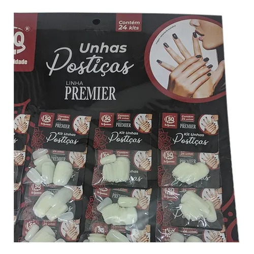 Unha Postiça Cartela 24 Pct Finger(576 Pç) Branca Atacado Foto 1