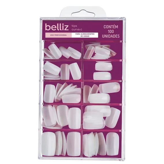 Unhas Belliz Kit Quadrada Média 100 Unid Foto 1