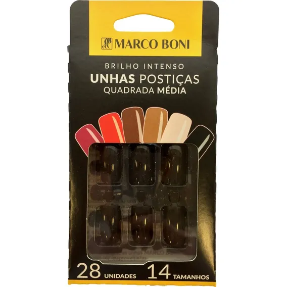 Unhas Postiças Quadradas Médias Manicure - Marco Boni Foto 1