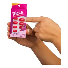 Unhas Postiças Ricca Cor Vermelho Paixão Foto mini 2