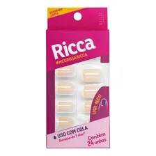 Unhas Postiças Ricca Francesinha Nude - Quadrado Curto Foto  mini 1