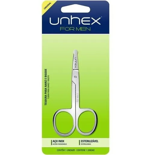 Unhex tesoura para nariz ouvido e bigode ponta arredondada Foto 1