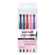 Uni-ball Signo Dx Um-151 Caneta Gel 0,38mm Kit C/ 5 Cor Exterior 5 Cores Foto mini 2