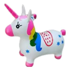 Unicornio Brinquedo Pula Pula Inflavel Musica Cor:branco Foto mini 3