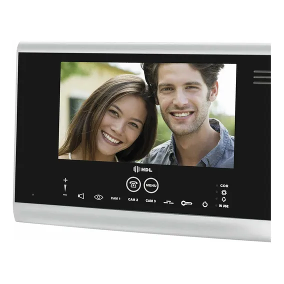 Unidade Interna Vídeo Porteiro Eletrônico Sense Seven Hdl Cor Preto 127/220v Foto 1