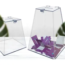 Urna Pirâmide De Acrílico Transparente - 30x20x12 Foto mini 4