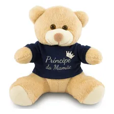 Ursinho De Pelúcia Camiseta Príncipe 30cm Anti-alérgico Cor Azul Foto  mini 1