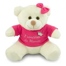 Ursinho De PelĂșcia Camiseta PrĂncipe 30cm Anti-alĂ©rgico Cor Rosa Foto mini 1