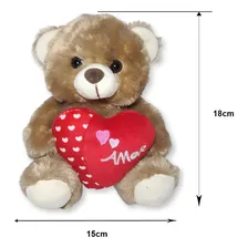 Ursinho De Pelucia Pequeno Com Coração Ideal Para Cestas Foto mini 4