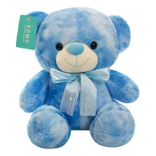 Urso arco-íris de pelúcia, urso azul Foto  mini 1