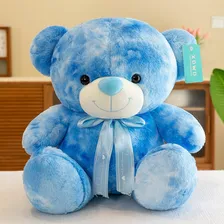 Urso arco-íris de pelúcia, urso azul Foto mini  2