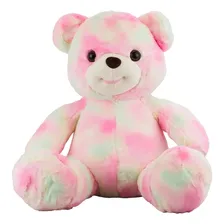 Urso Azul Rosa Sentado 20cm Pelúcia Foto  mini 1
