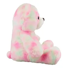 Urso Azul Rosa Sentado 20cm Pelúcia Foto mini  3