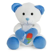Urso De Pelúcia Beijos Azul 20 Cm Antialérgico Foto  mini 1