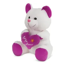 Urso De PelĂșcia Roxo Eu Te Amo 20 Cm AntialĂ©rgico Foto mini 1