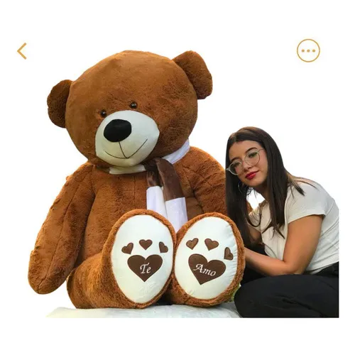 Urso Gigante Cachecol 2 Metros Cheio Foto 1