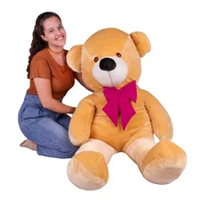 Urso Gigante Grande Pelúcia Macio Teddy Bear 110cm Nacional Foto mini  2