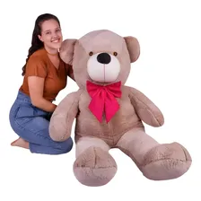 Urso Gigante PelĂșcia Grande Macio - Teddy Bear 1,10 Metros Cor Urso AvelĂŁ Foto mini 4
