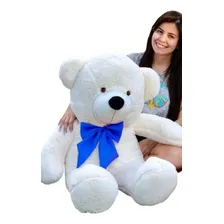 Urso Gigante Pelúcia Grande Teddy 1,10 Metros Personalizado Cor Laço Azul Foto mini 2